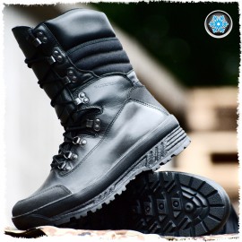 Russian tactical warm winter Assault leather BOOTS BLACK HIGHLAND 125